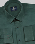 Deep Green Subtle Sheen Super Soft Premium Satin Cotton Shirt