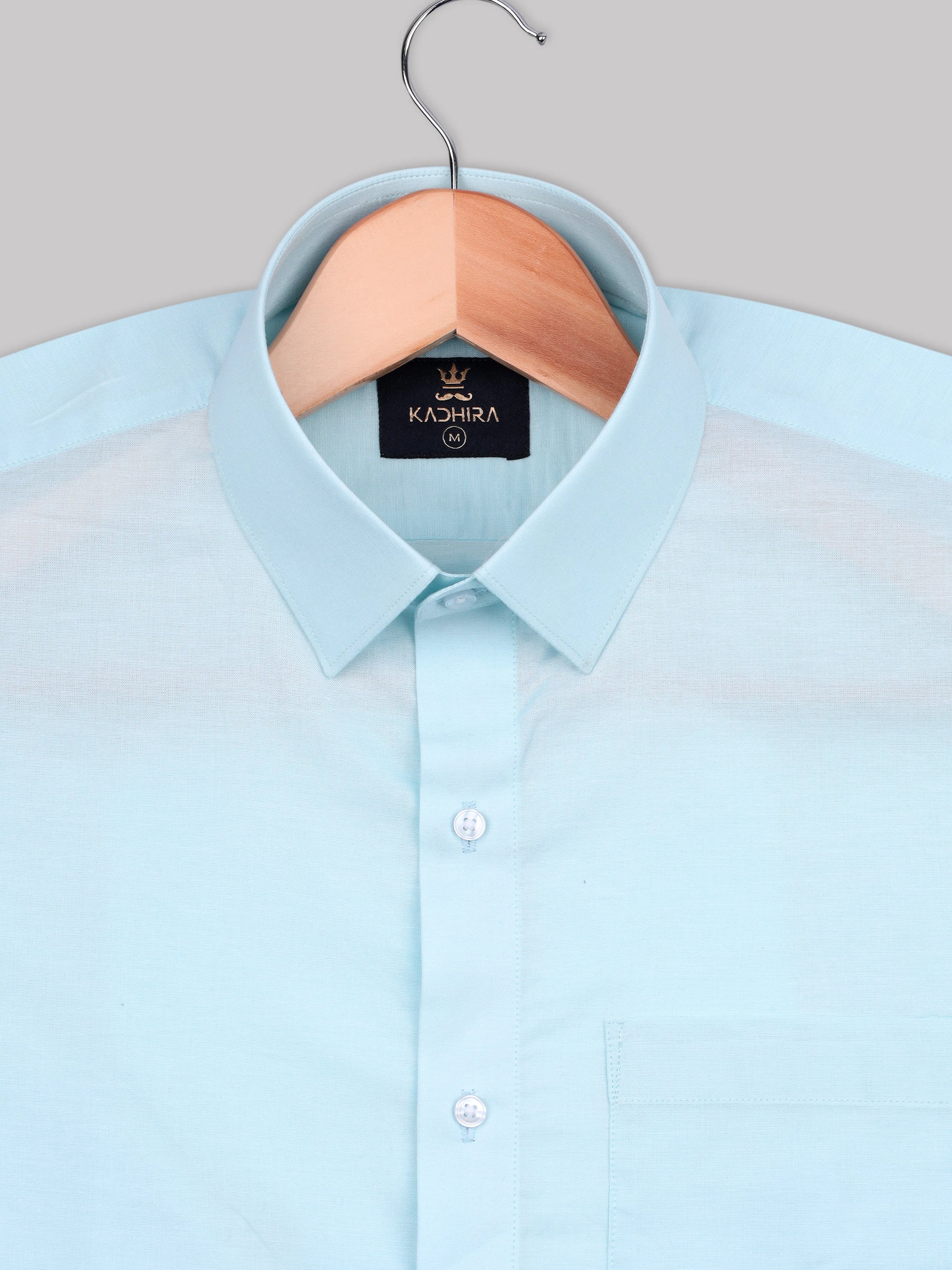 Sky Blue Subtle Filafil Super Premium Cotton Shirt-[ONSALE]