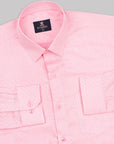 Light Pink Dobby Textured Jacquard Cotton Shirt