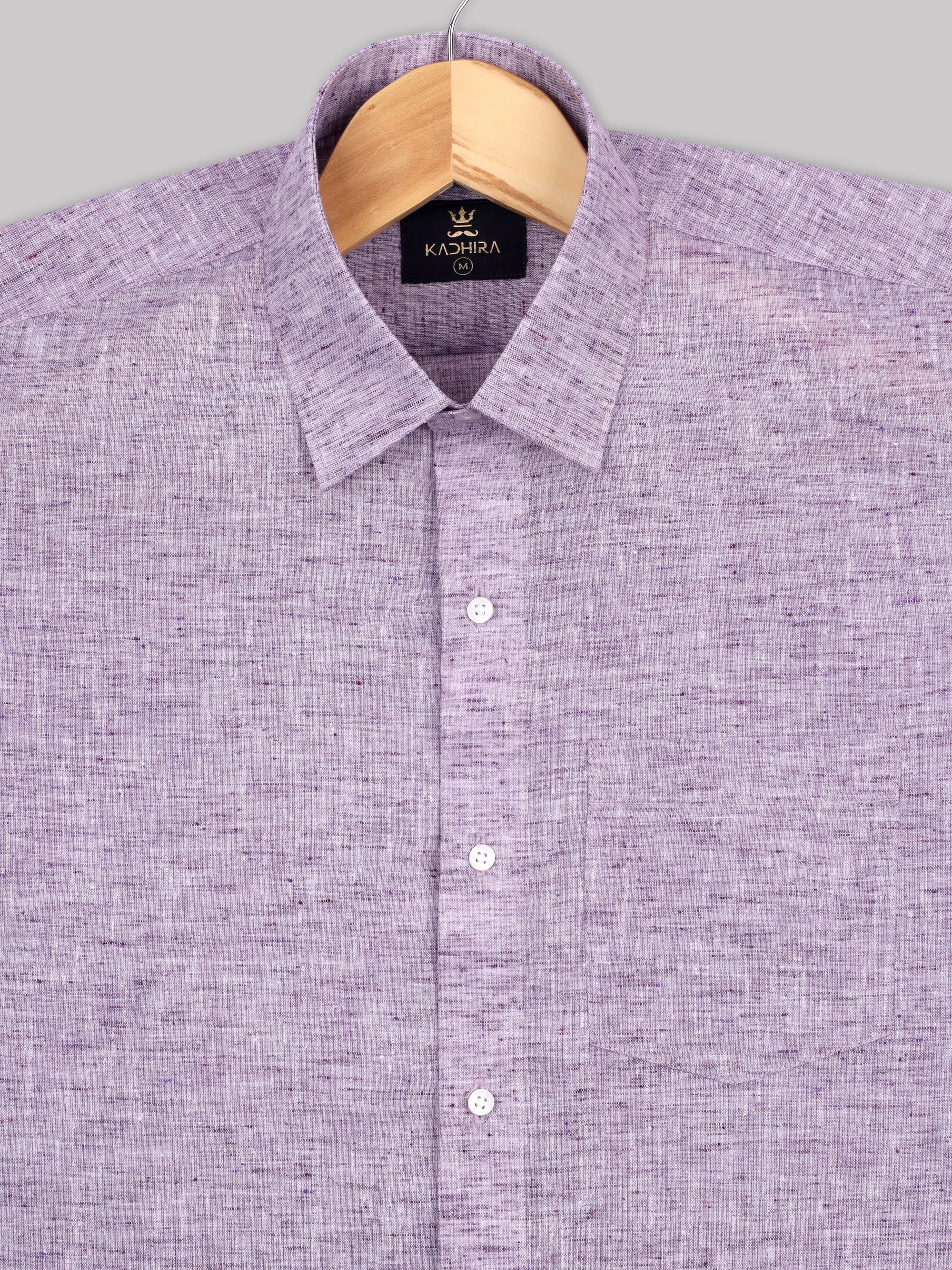 African Violet Linen Blend Shirt