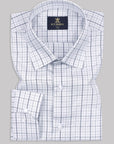 Light Gray With Black Tartan Checkered Premium Cotton Shirt