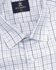 Light Gray With Black Tartan Checkered Premium Cotton Shirt
