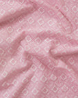 Light Pink Square Pattern Heavy Embroidery Work Super Designer Cotton Kurta