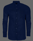 Navy Blue Super Soft Linen Shirt-[ON SALE]