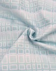 Aero Blue With Square Patterns Jacquard Premium Cotton Shirt