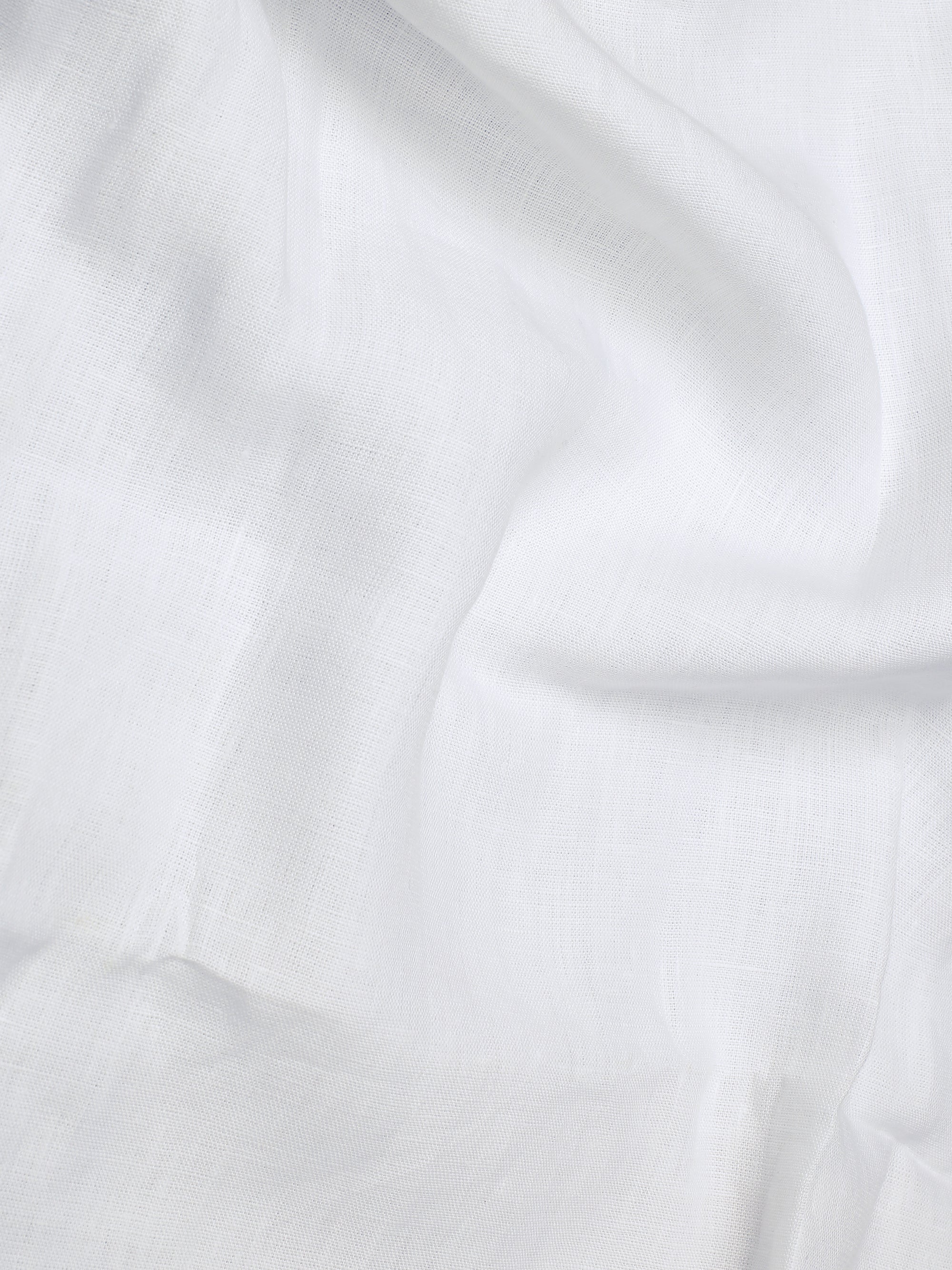 Pure White Super Linen Kurta Shirt