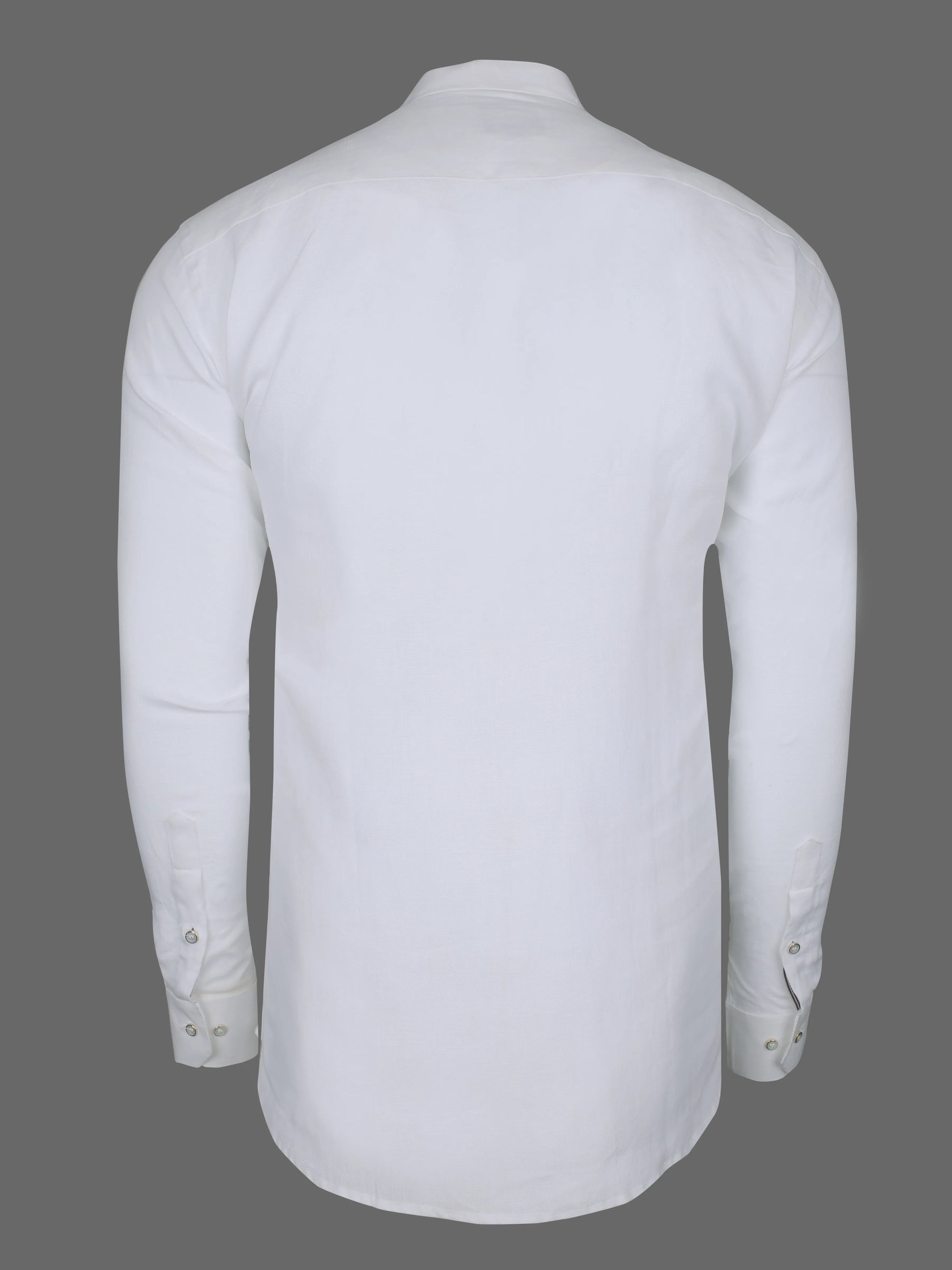 Pure White Super Linen Kurta Shirt