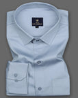 Light Steel Blue Subtle Sheen Super Satin Premium Cotton Shirt