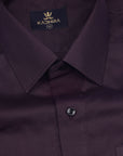 Dark Wine Subtle Sheen Super Soft Premium Satin Cotton Shirt