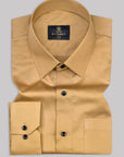Golden Yellow Subtle Sheen Super Satin Premium Cotton Shirt