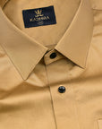 Golden Yellow Subtle Sheen Super Satin Premium Cotton Shirt