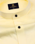 Light Yellow Subtle Sheen Super Soft Premium Cotton Shirt[ONSALE]