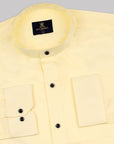 Light Yellow Subtle Sheen Super Soft Premium Cotton Shirt[ONSALE]