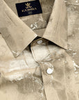 Anew Gray With Water colour Pattern Super Premium Cotton Shirt-[ON SALE]