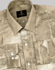 Anew Gray With Water colour Pattern Super Premium Cotton Shirt-[ON SALE]