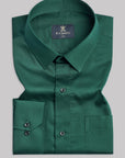Phthalo Drak Green Subtle Sheen Super Soft Premium Satin Cotton Shirt