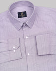 Languid lavender With White Stripe  Premium Cotton Shirt-[ON SALE]