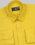 Royal Yellow Linen Blend Shirt