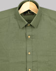 Khaki Linen Blend Shirt