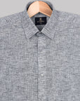 Light Gray Luxurious Linen Blend Shirt